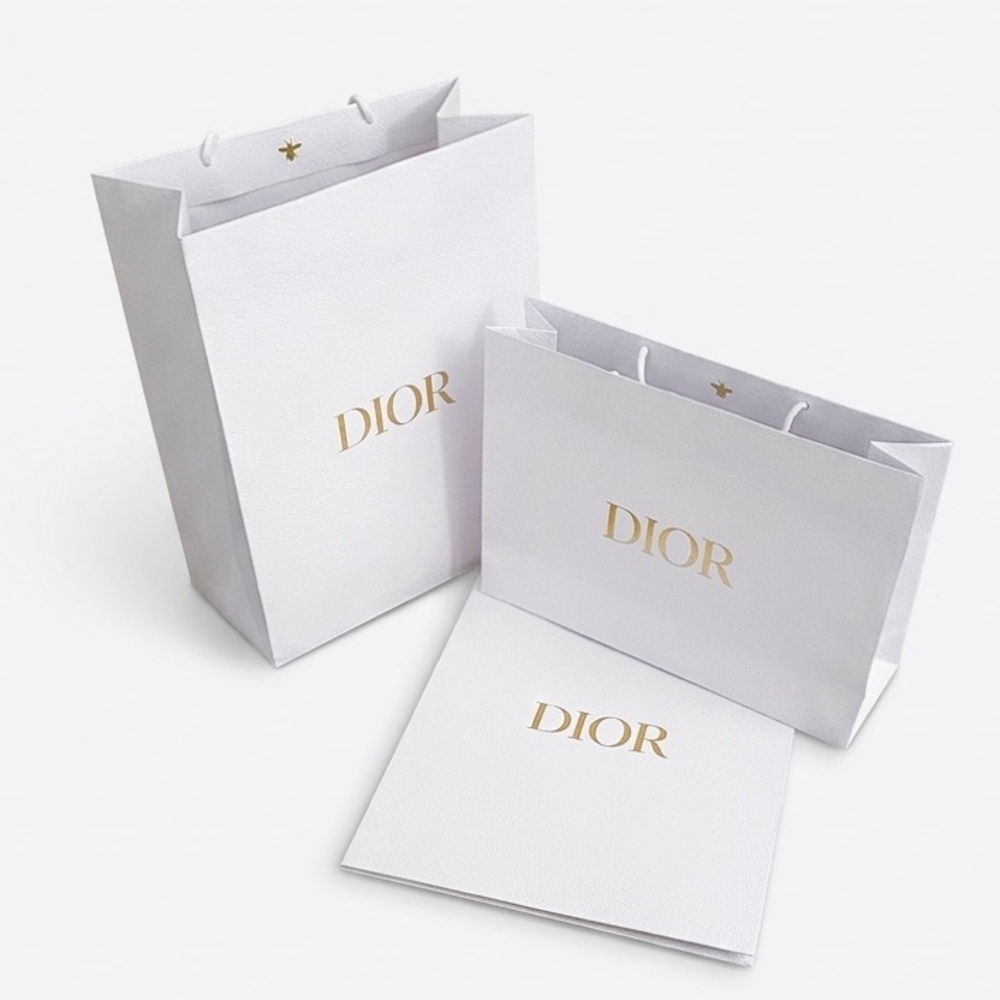 Dior White Boutique Shopping Bags Set of Three
